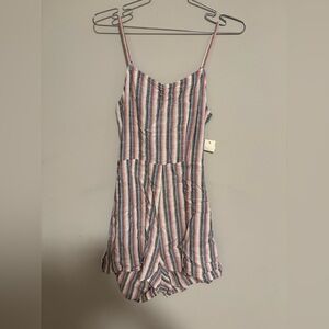 multicolor striped romper